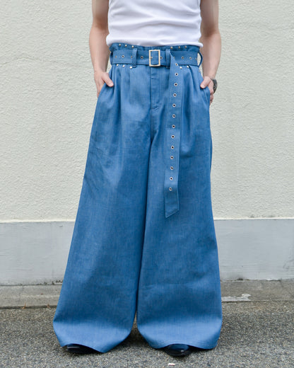 UE-004 / rigid denim hakama pant