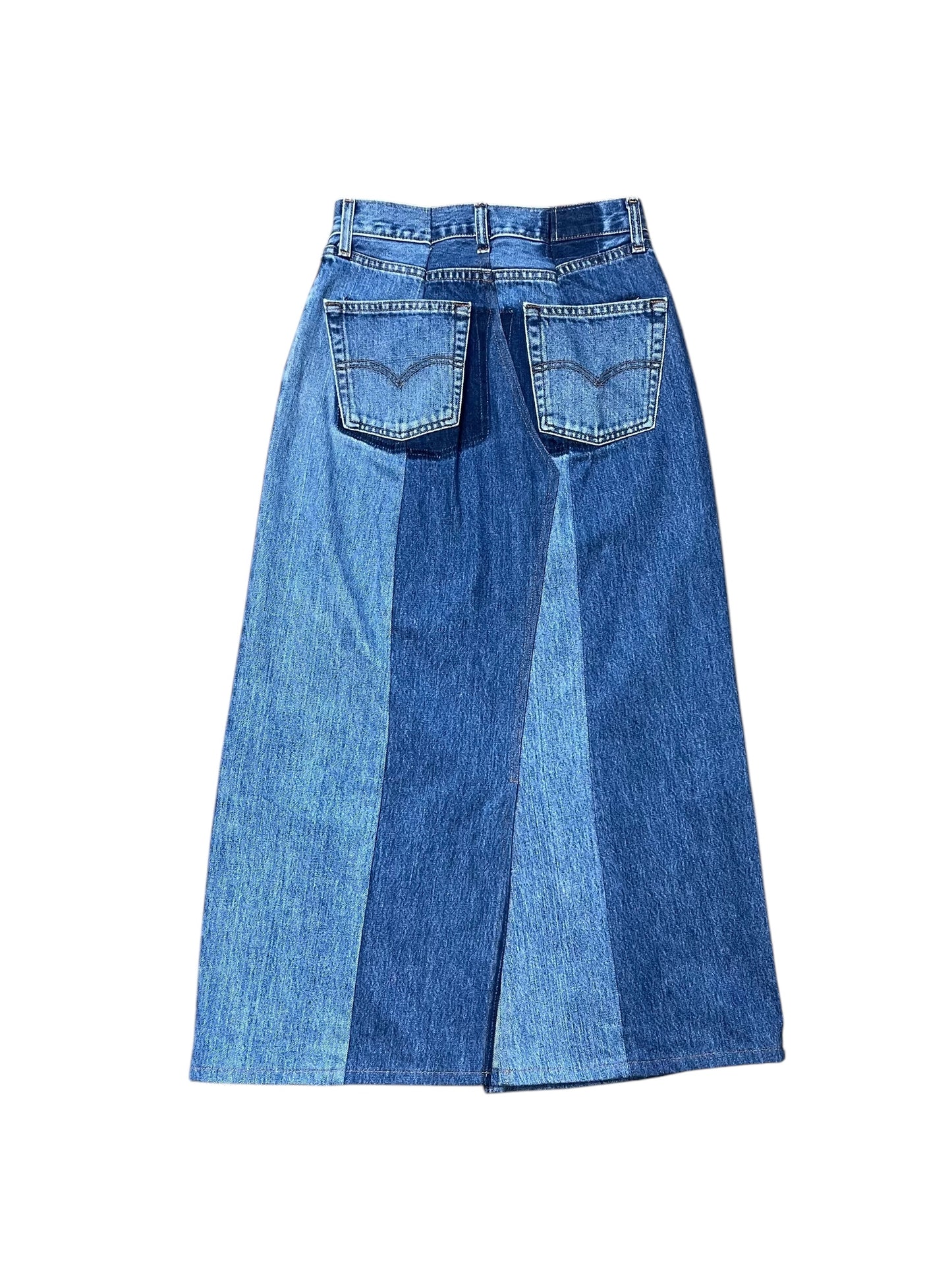 RE-028 / asymmetry denim skirt【B】