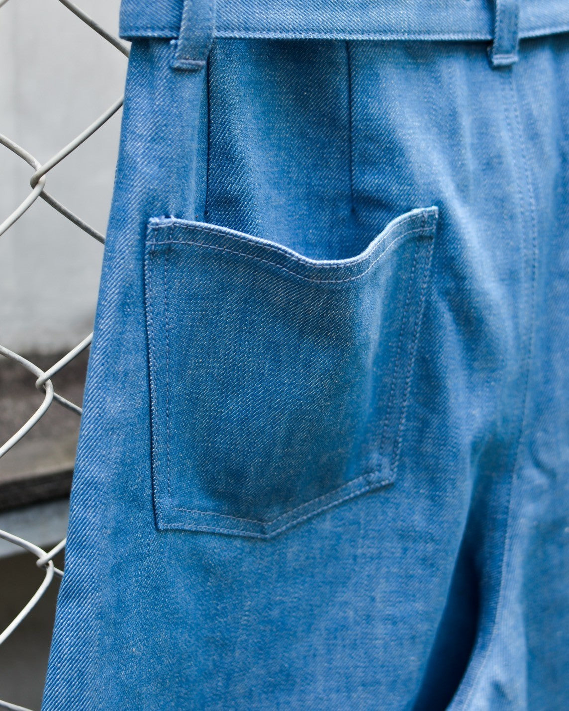 UE-004 / rigid denim hakama pant