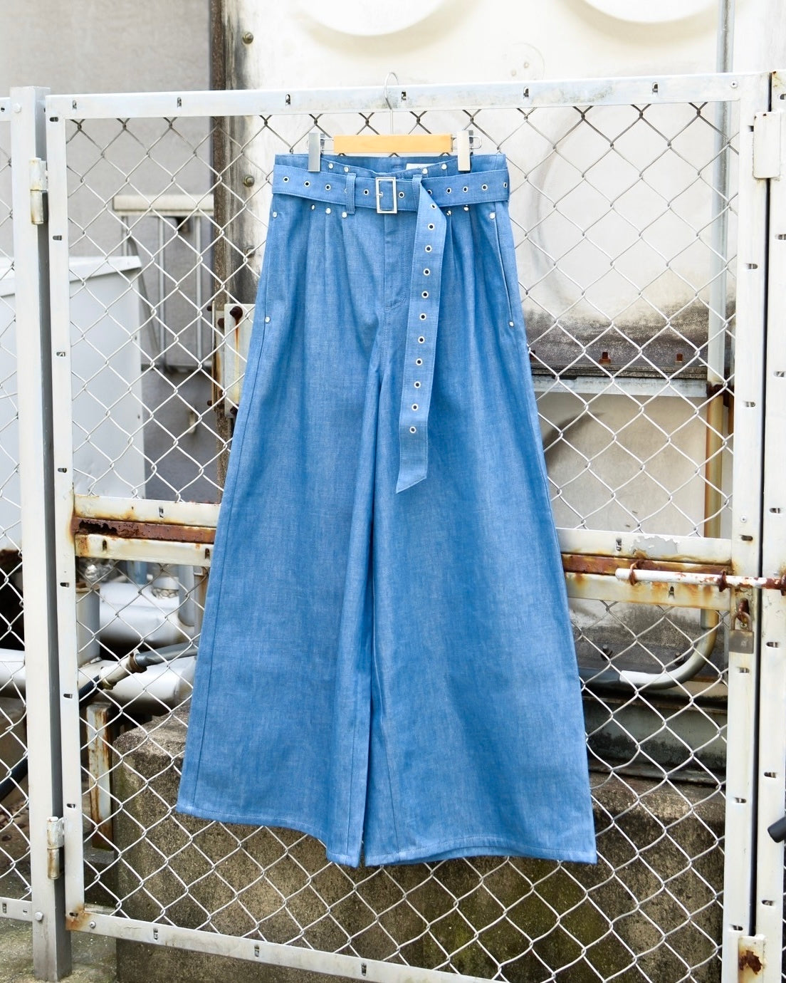 UE-004 / rigid denim hakama pant