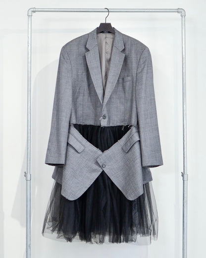 RE-009 / tulle layered jacket【C】