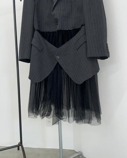 RE-009 / tulle layered jacket【B】