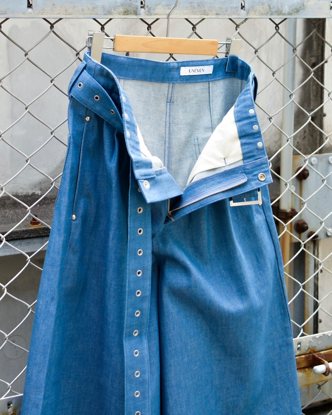 UE-004 / rigid denim hakama pant