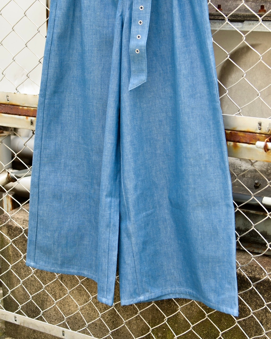 UE-004 / rigid denim hakama pant