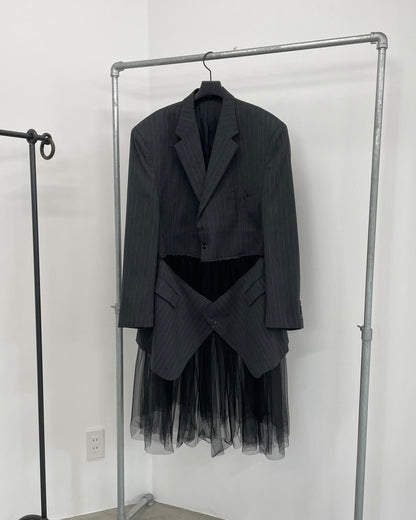 RE-009 / tulle layered jacket【B】