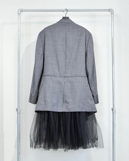 RE-009 / tulle layered jacket【C】