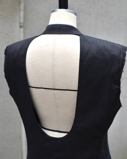 RE-012 / open back vest【A-B】