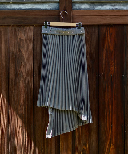 UE-003 / asymmetry pleats skirt