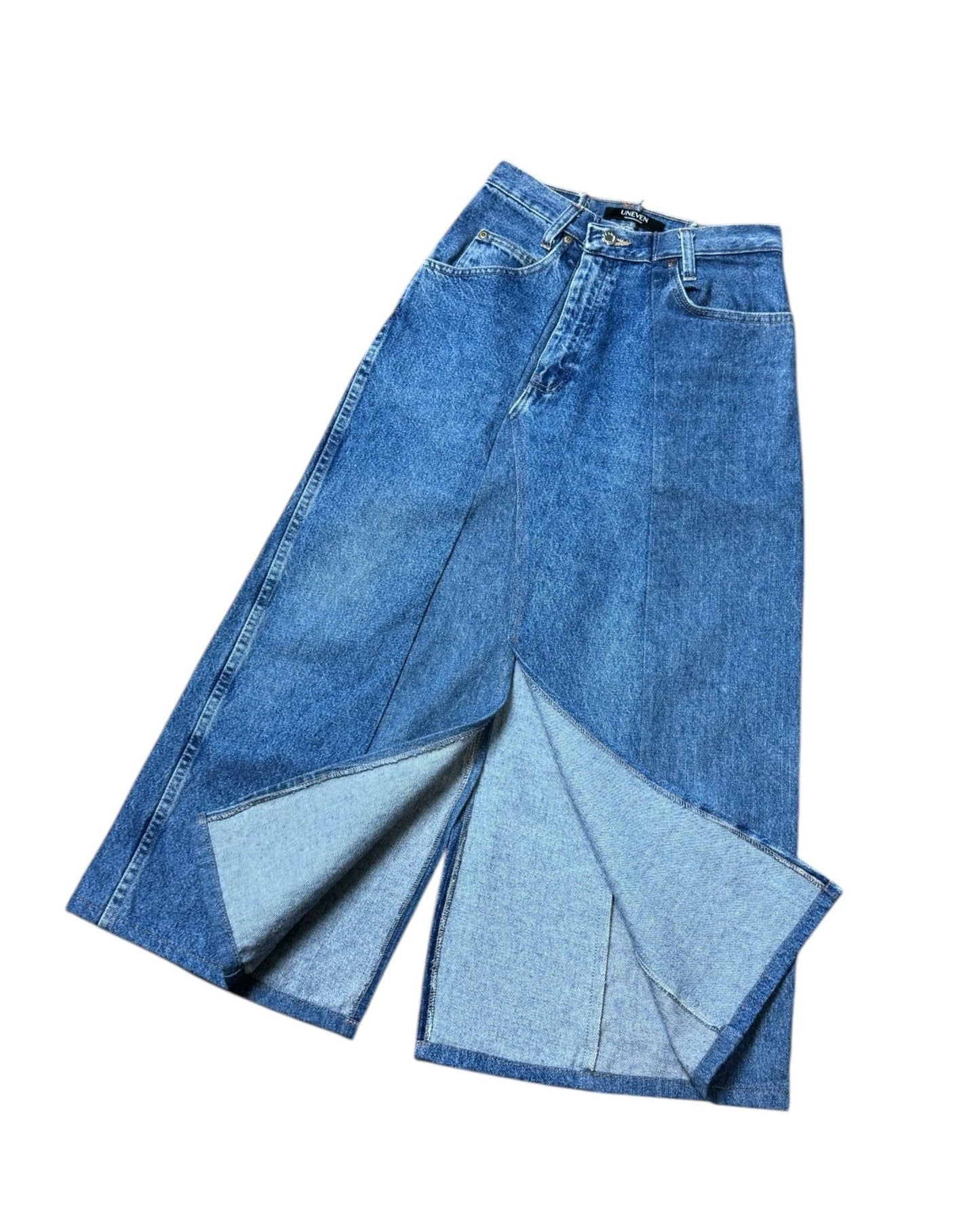 RE-028 / asymmetry denim skirt【A】