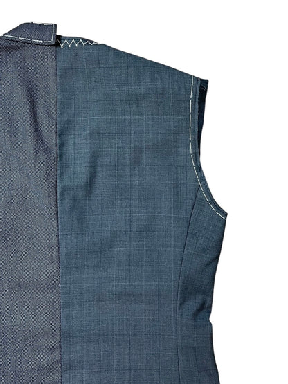 RE-015 / hand stitch asymmetry vest【E】