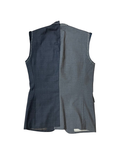 RE-015 / hand stitch asymmetry vest【D】