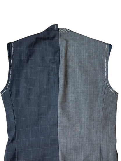 RE-015 / hand stitch asymmetry vest【D】