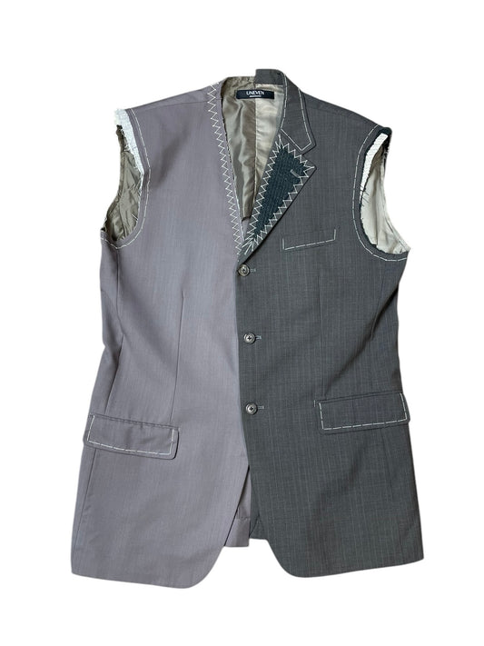 RE-015 / hand stitch asymmetry vest【A】