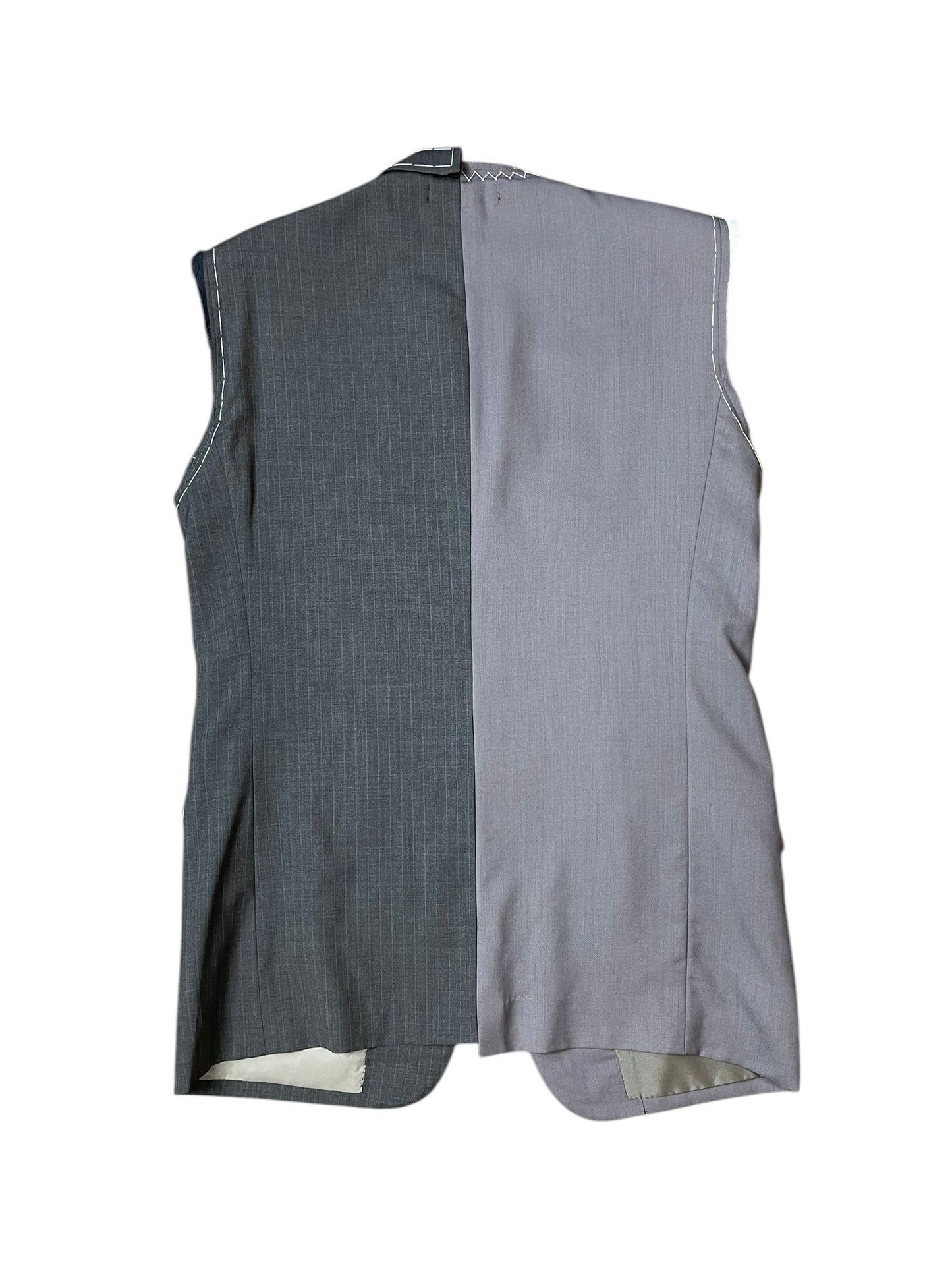 RE-015 / hand stitch asymmetry vest【A】