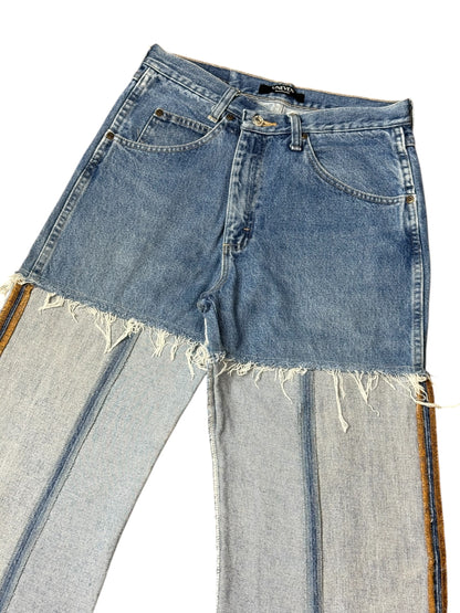 RE-013-05 / inside out straight denim【B】