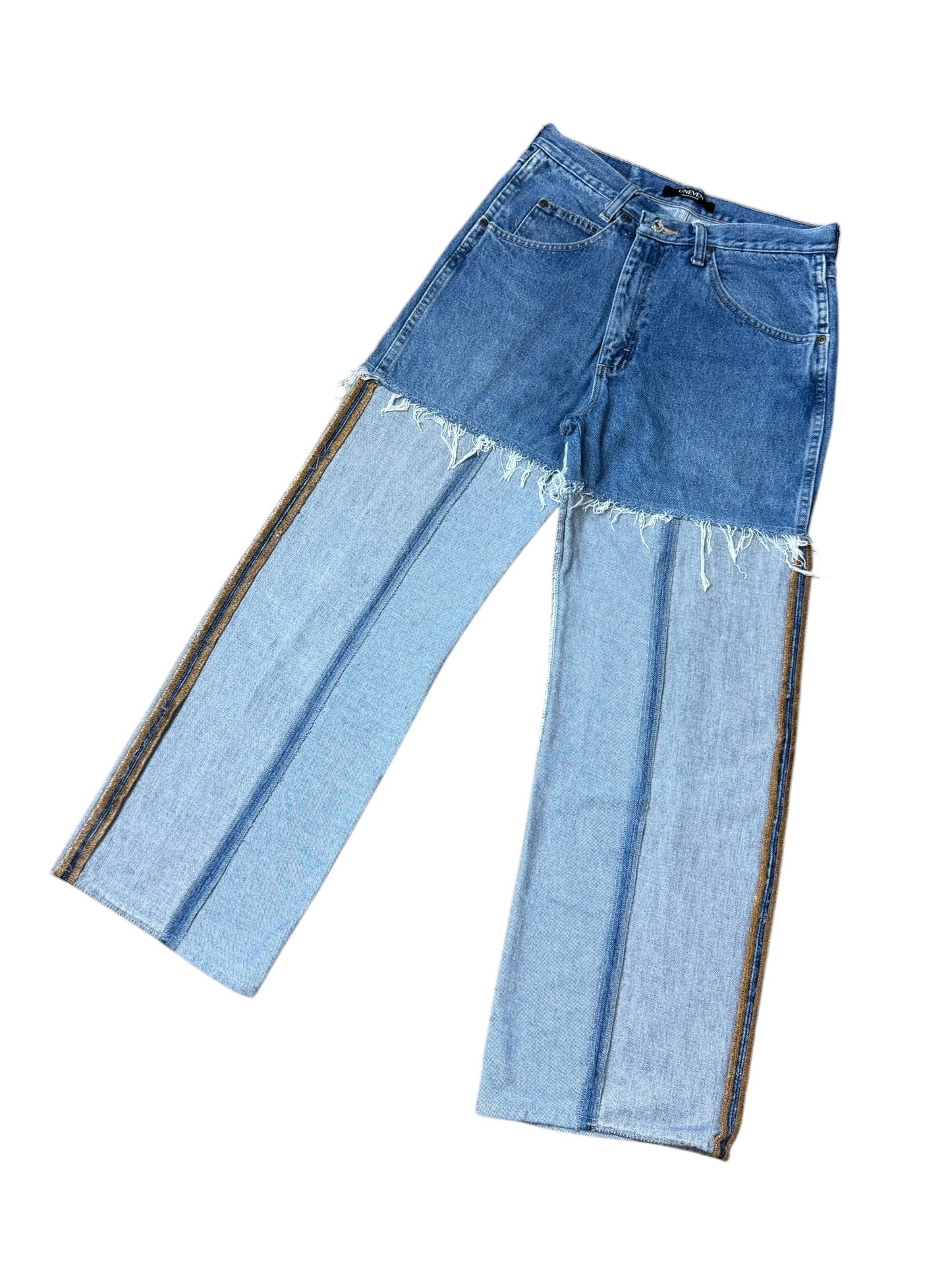 RE-013-05 / inside out straight denim【B】