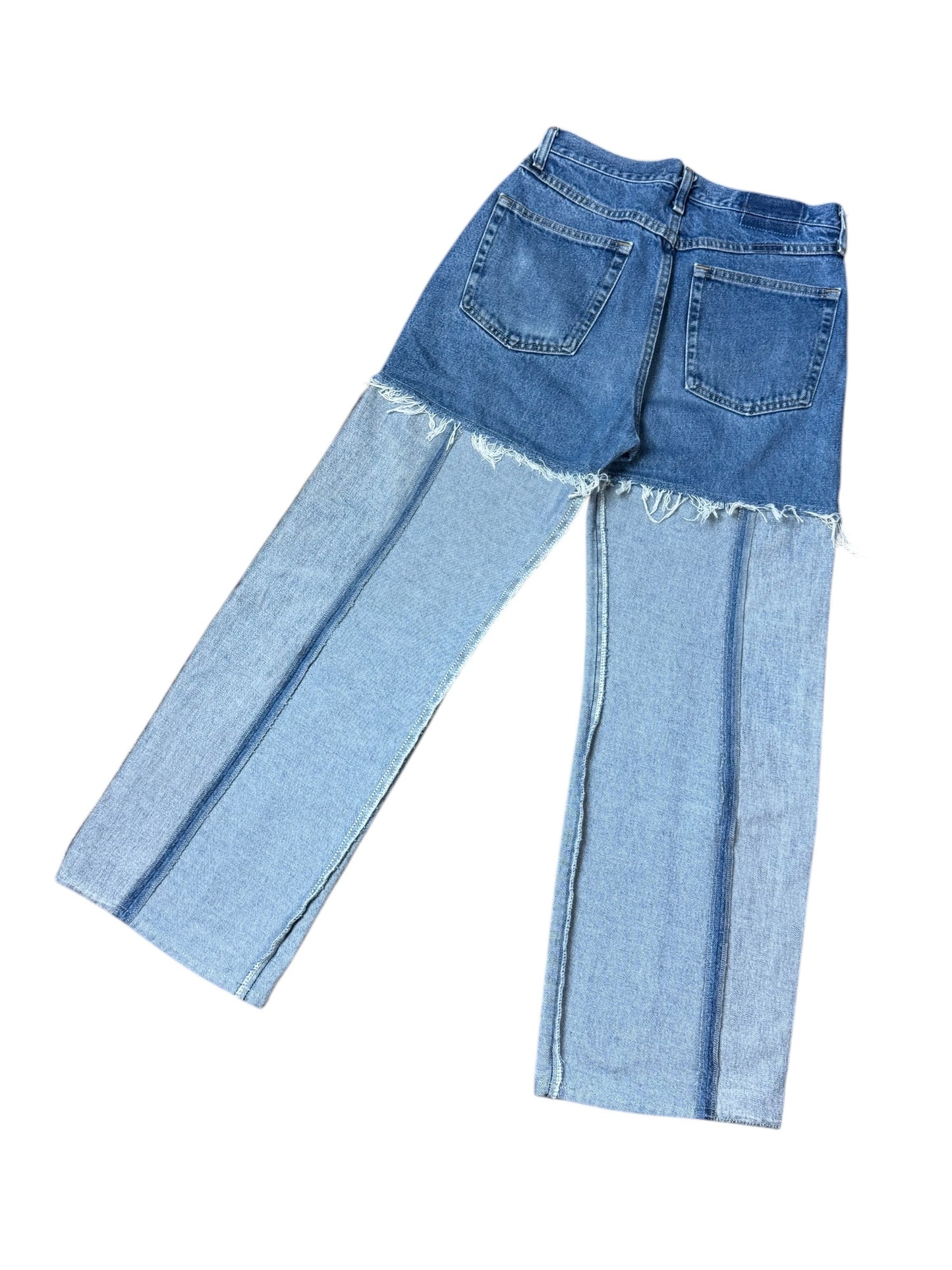 RE-013-05 / inside out straight denim【B】