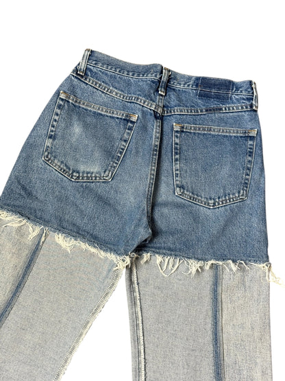 RE-013-05 / inside out straight denim【B】